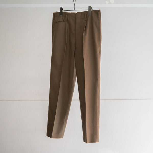 1970s Japan vintage brown based slacks with coin pocket