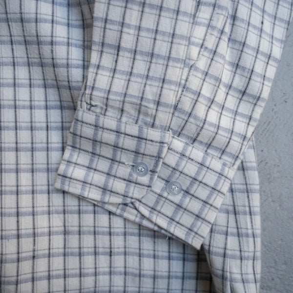 1970-80s germany flannel checked shirt 'dead stock'