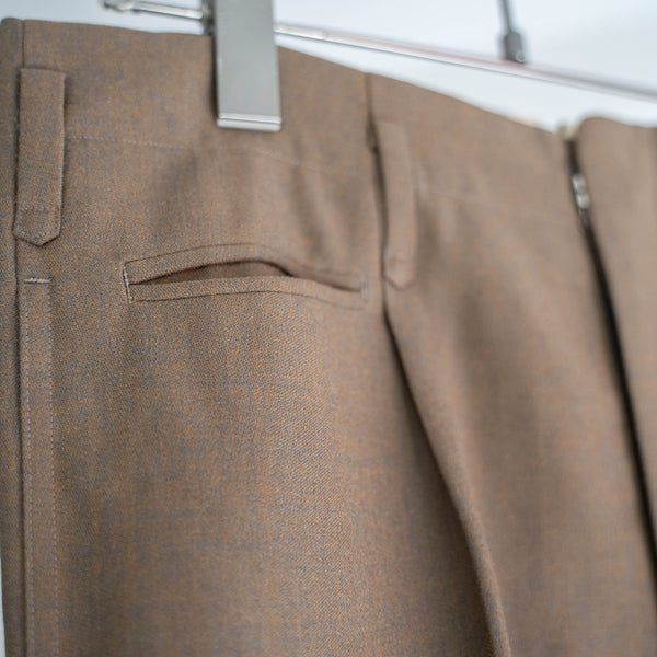 1970s Japan vintage brown based slacks with coin pocket