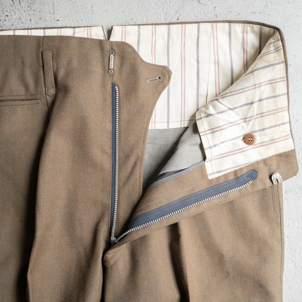1970s Japan vintage brown based slacks with coin pocket