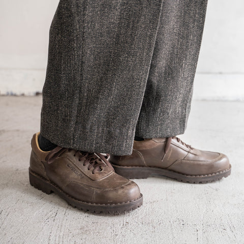 2000s Italy "CRISPI" leather sneaker 'dead stock' -dark brown-