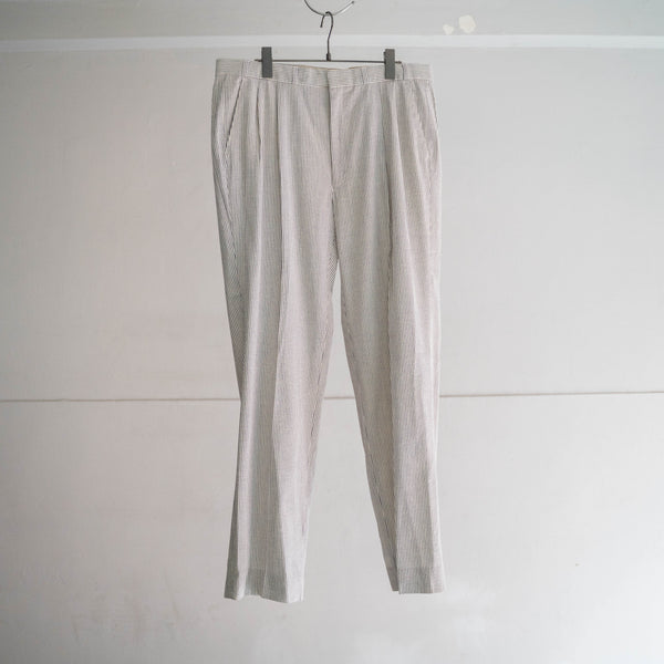 1990s UK white stripe seersucker pants 'dead stock'