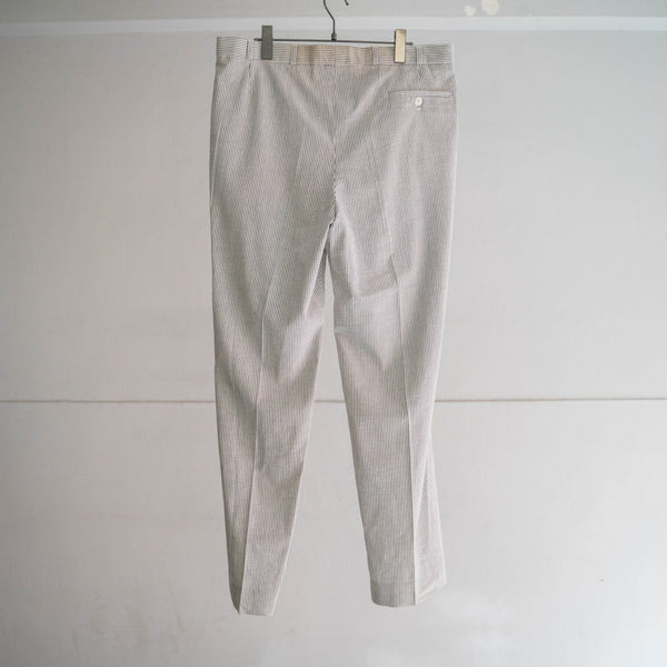 1990s UK white stripe seersucker pants 'dead stock'