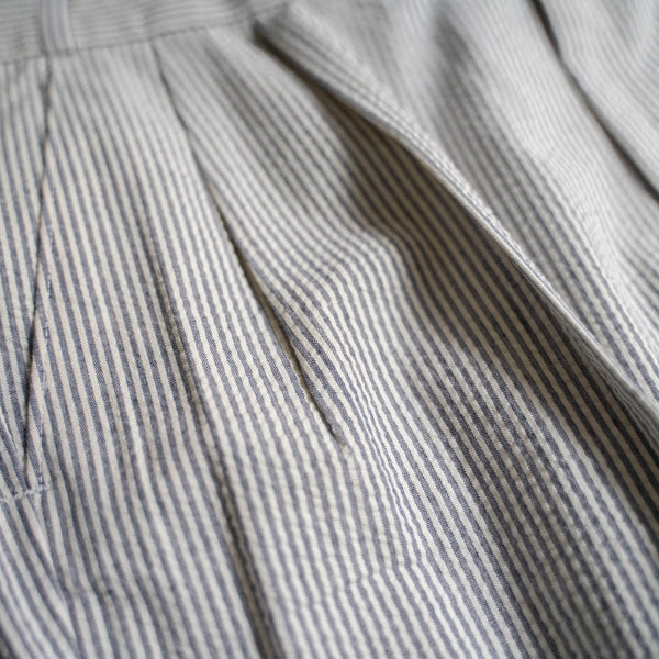 1990s UK white stripe seersucker pants 'dead stock'