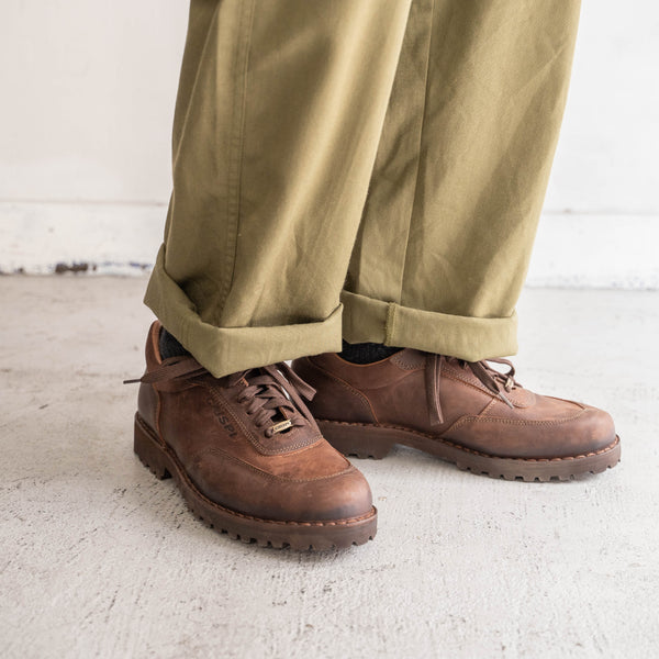 2000s Italy "CRISPI" leather sneaker 'dead stock' -brown-