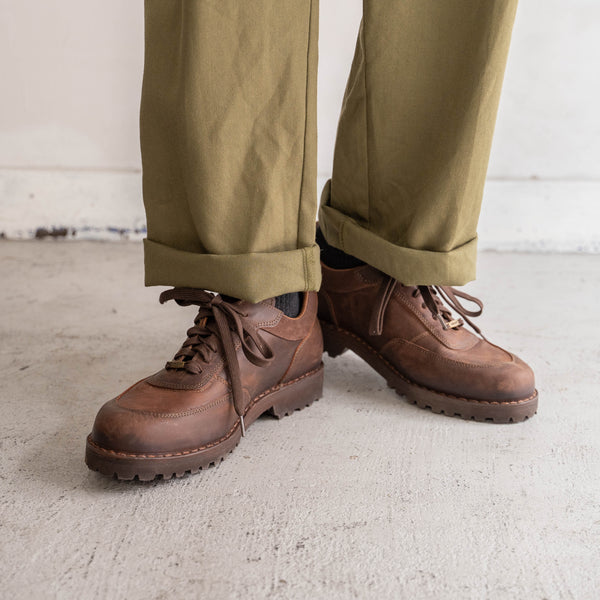 2000s Italy "CRISPI" leather sneaker 'dead stock' -brown-