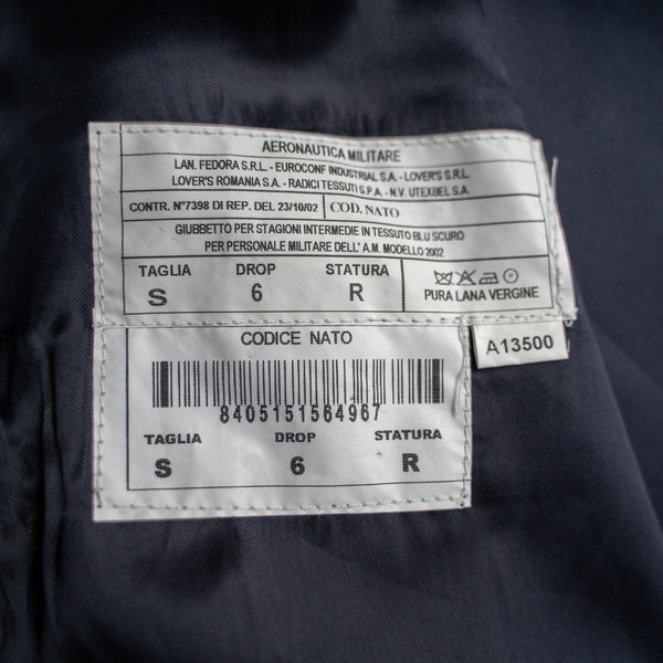 2000s Italian military navy work blouson with epaulettes