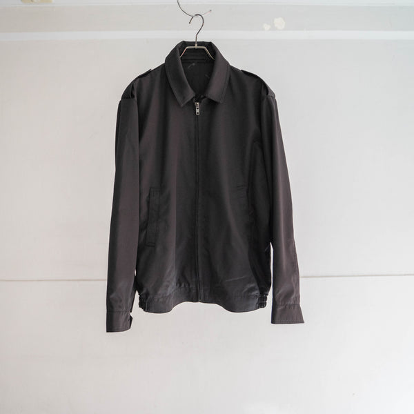 2000s Italian military black work blouson with epaulettes