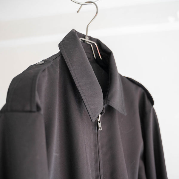 2000s Italian military black work blouson with epaulettes
