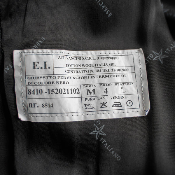 2000s Italian military black work blouson with epaulettes