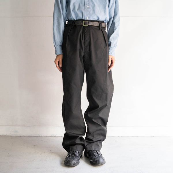 2000s Romanian military black color chino slacks