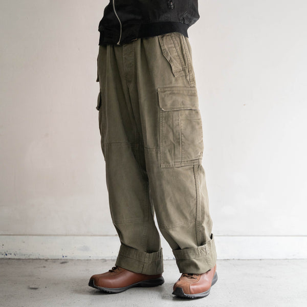 1960-90s German military cargo pants with flap pocket -2