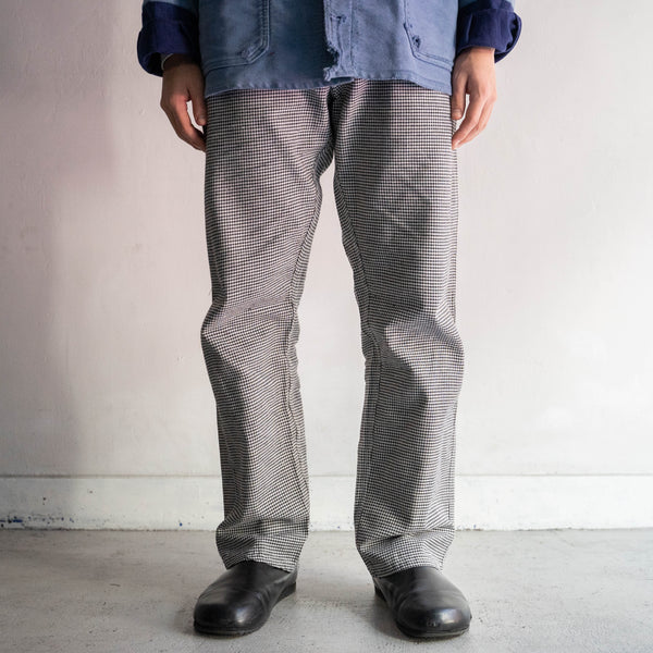 around 1980s German military houndstooth pattern chef pants "dead stock"