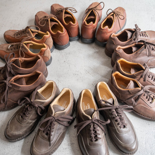 2000s Italy "CRISPI" leather sneaker 'dead stock' -light brown-