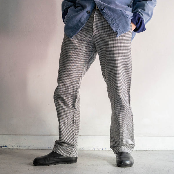 around 1980s German military houndstooth pattern chef pants "dead stock"