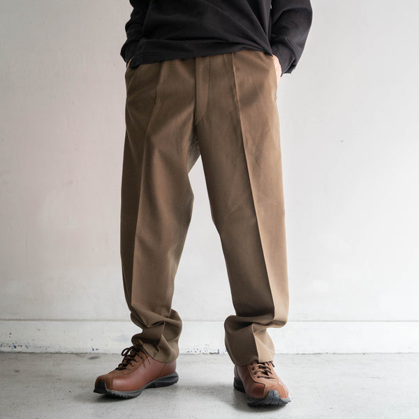 1970s Japan vintage brown based slacks with coin pocket