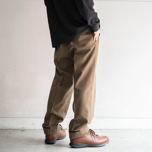 1970s Japan vintage brown based slacks with coin pocket