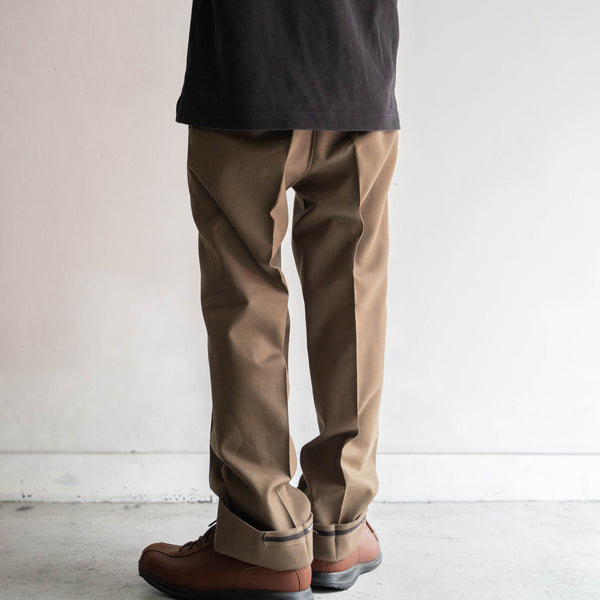1970s Japan vintage brown based slacks with coin pocket