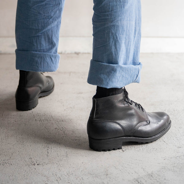 1960-70s Italian military black leather boots