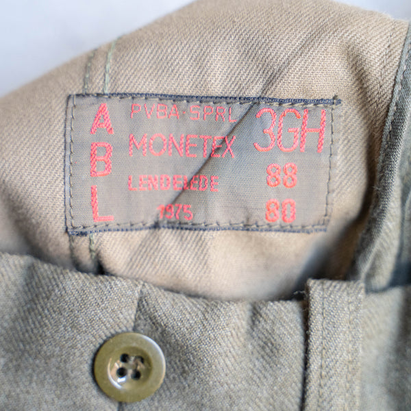 1970s Belgium military wool dress pants 'dead stock'