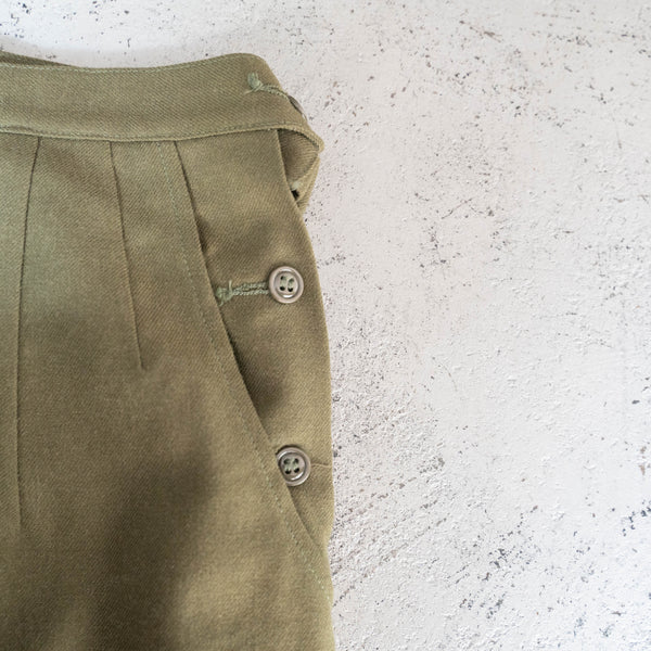 1990s US military wool utility pants -with side adjuster-