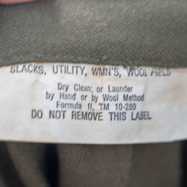 1990s US military wool utility pants -with side adjuster-