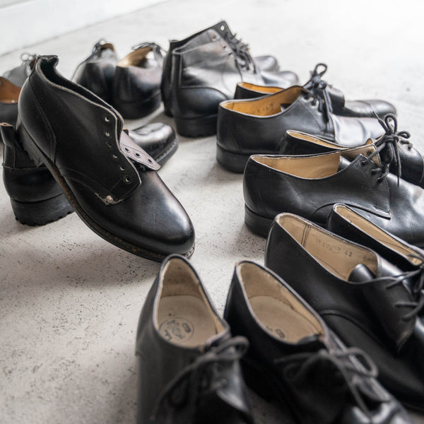 1960-70s Italian military black leather boots