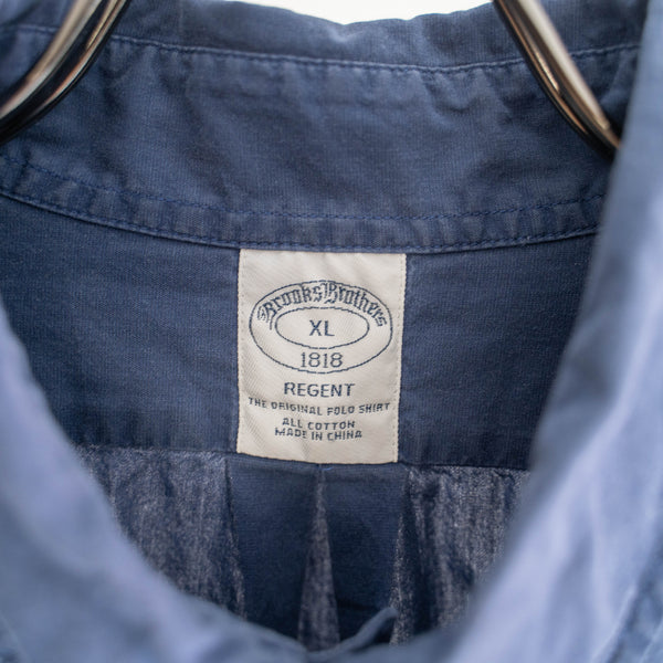 2000s 'Brooks Brothers' faded navy cotton 100 BD shirt