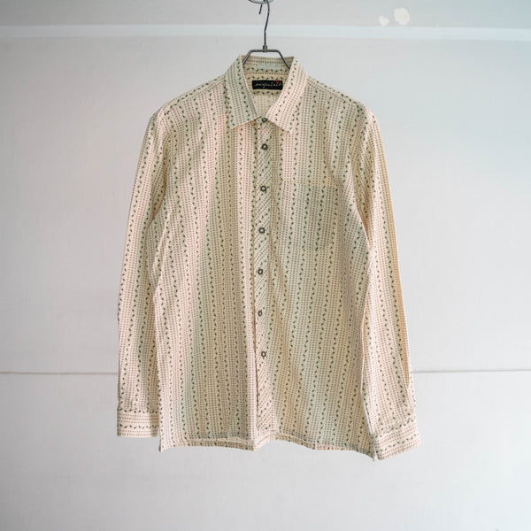 around 1990s Europe light beige all-over pattern shirt