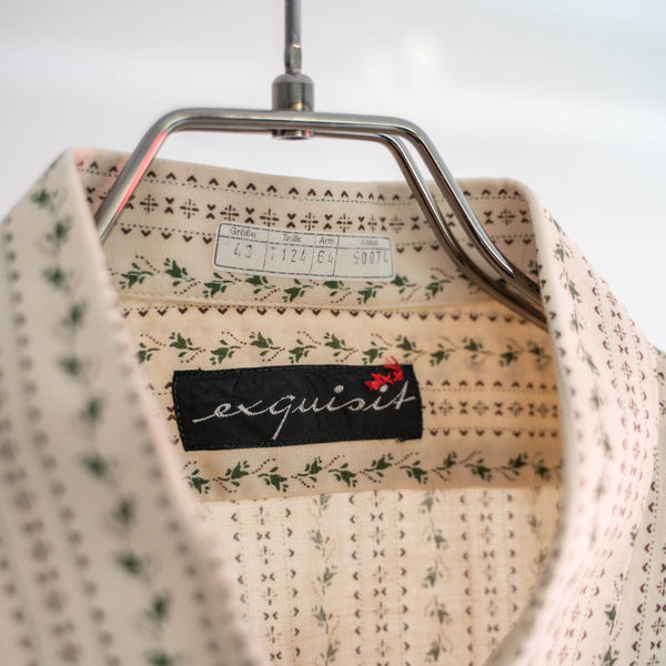 around 1990s Europe light beige all-over pattern shirt