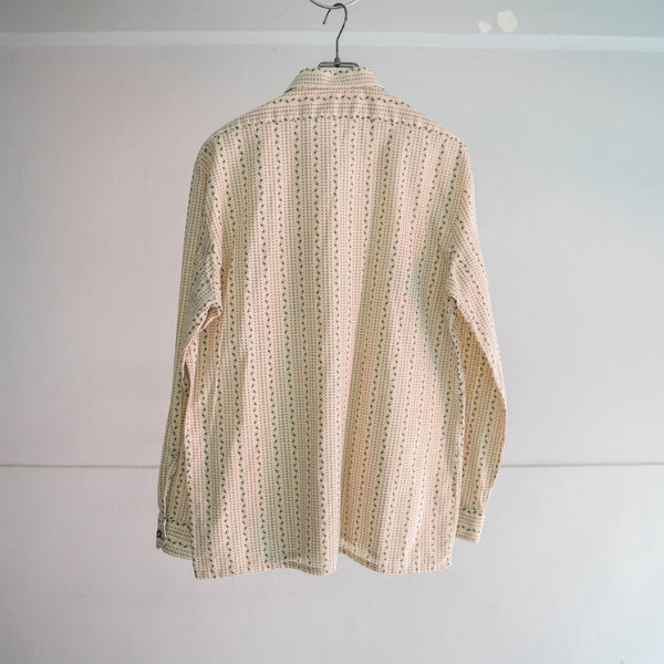 around 1990s Europe light beige all-over pattern shirt