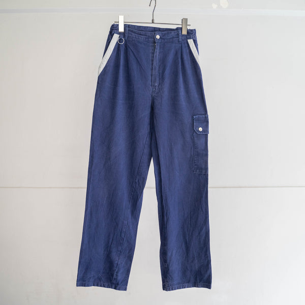 around 1980s Europe navy one-cargo work pants