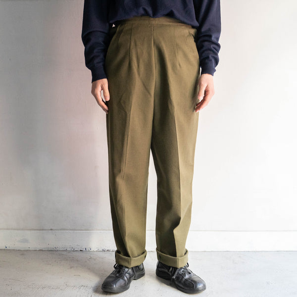 1990s US military wool utility pants -with side adjuster-