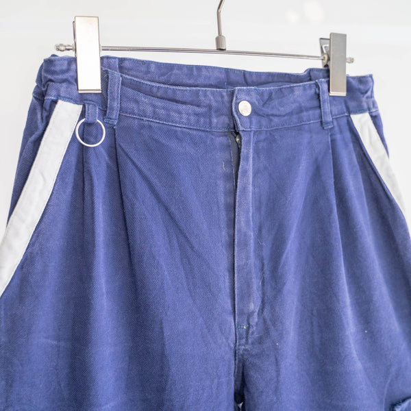 around 1980s Europe navy one-cargo work pants