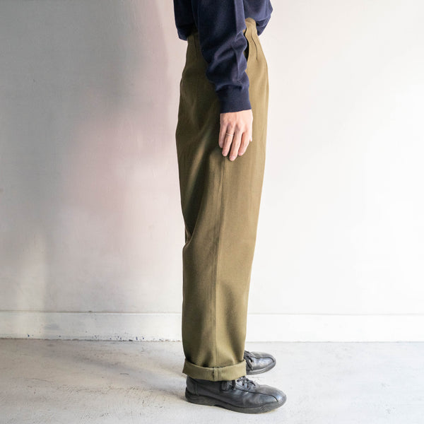 1990s US military wool utility pants -with side adjuster-