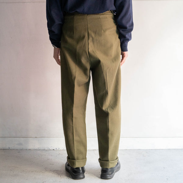 1990s US military wool utility pants -with side adjuster-