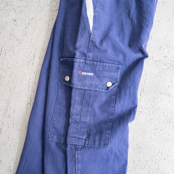 around 1980s Europe navy one-cargo work pants