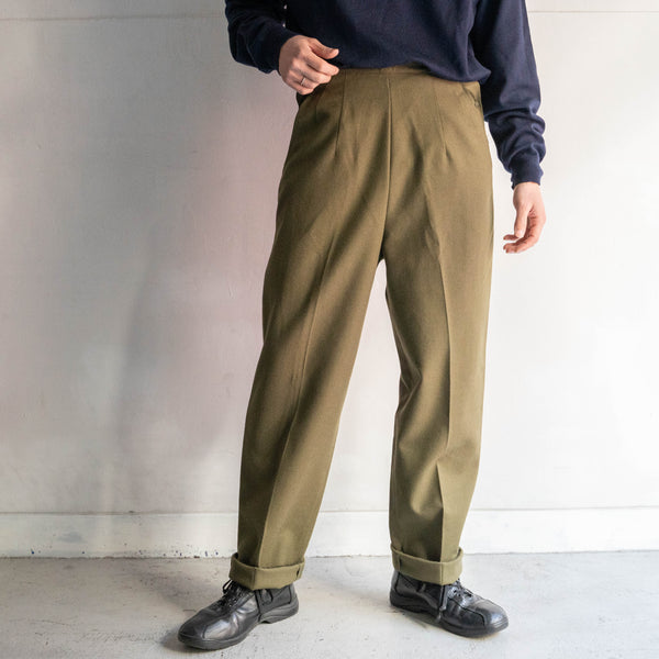 1990s US military wool utility pants -with side adjuster-