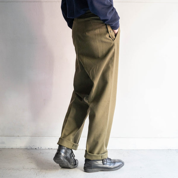 1990s US military wool utility pants -with side adjuster-