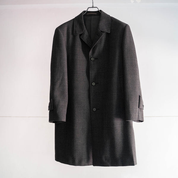 around1970s Japan vintage black × white based  wool coat