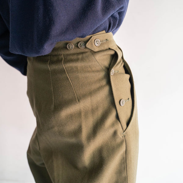 1990s US military wool utility pants -with side adjuster-