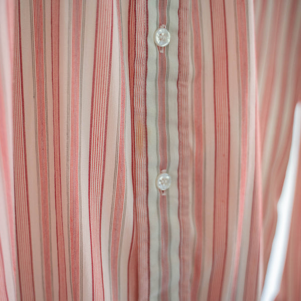 1970s USA white × red stripe shirt