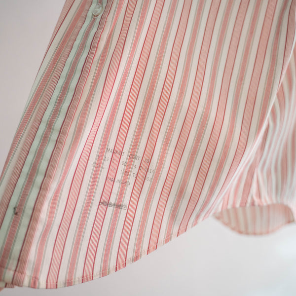 1970s USA white × red stripe shirt