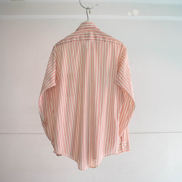 1970s USA white × red stripe shirt