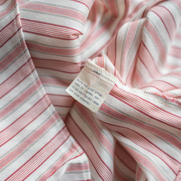 1970s USA white × red stripe shirt