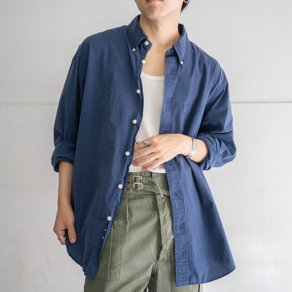 2000s 'Brooks Brothers' faded navy cotton 100 BD shirt