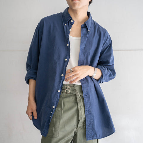 2000s 'Brooks Brothers' faded navy cotton 100 BD shirt