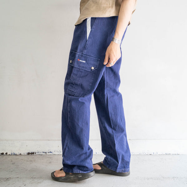 around 1980s Europe navy one-cargo work pants