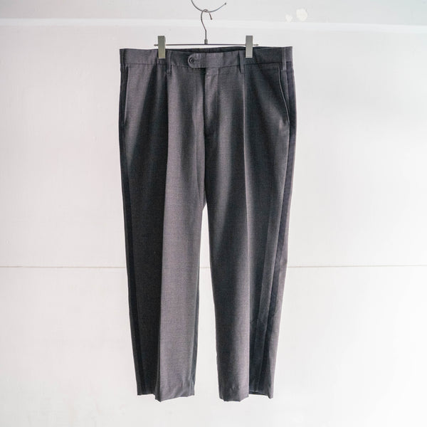 around2000s Dutch military dark gray color side line slacks "dead stock"