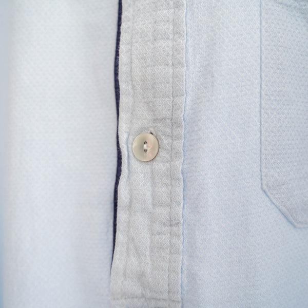 around 1980s sky blue long grandpa shirt